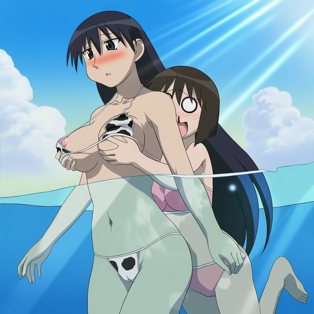 Kaorin is really proud of having a girlfriend like Sakaki...
Well sometimes maybe a bit TOO proud! She does some wild stuff in public... always making sure people know that Sakaki is HERS.