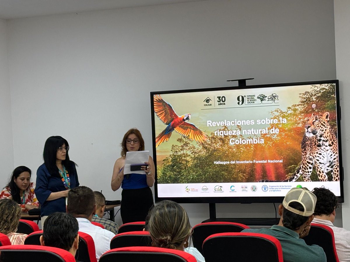 FAO_Colombia's tweet image. 🌿 #AEstaHora acompañamos al @IDEAMColombia en la presentación de los resultados sobre estructura y biodiversidad del Inventario Forestal Nacional 🌳

Con el apoyo de iniciativas de @FAO🇨🇴 y programas globales como @unredd, #AIM4Forests y #CBIT.

#MejorMedioambiente