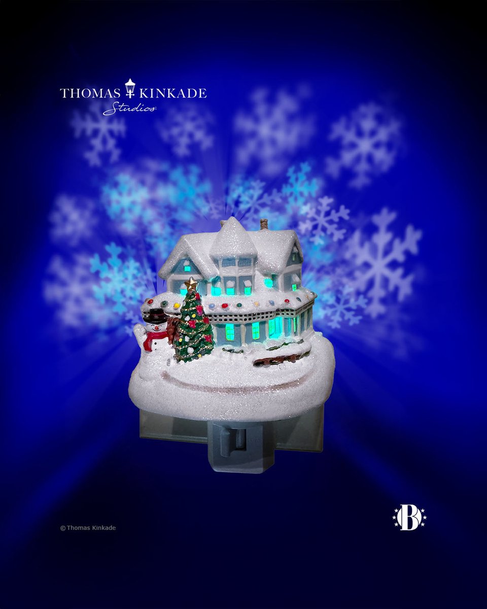 Holiday decor made easy! 🎄Seasonal nightlights inspired by Thomas Kinkade's artistry create color-changing projections. 
Click to shop: bit.ly/47icBYj

#Christmas #ChristmasDecor #Nostalgia