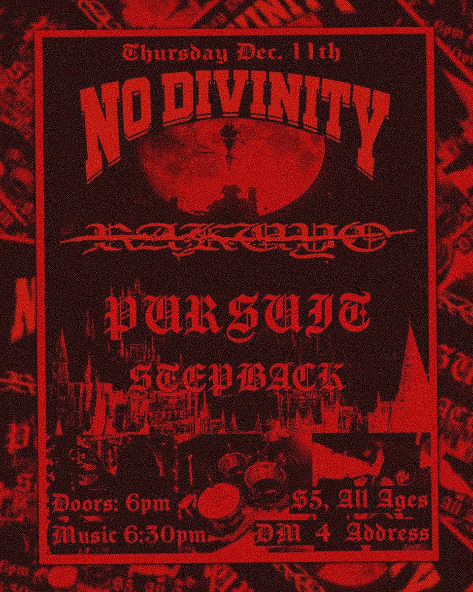 nodivinityhc's tweet image. House show up next with Rakuyo, Pursuit and Stepback

Ask a punk for the address

New merch has also been added to our webstore, link is in our bio