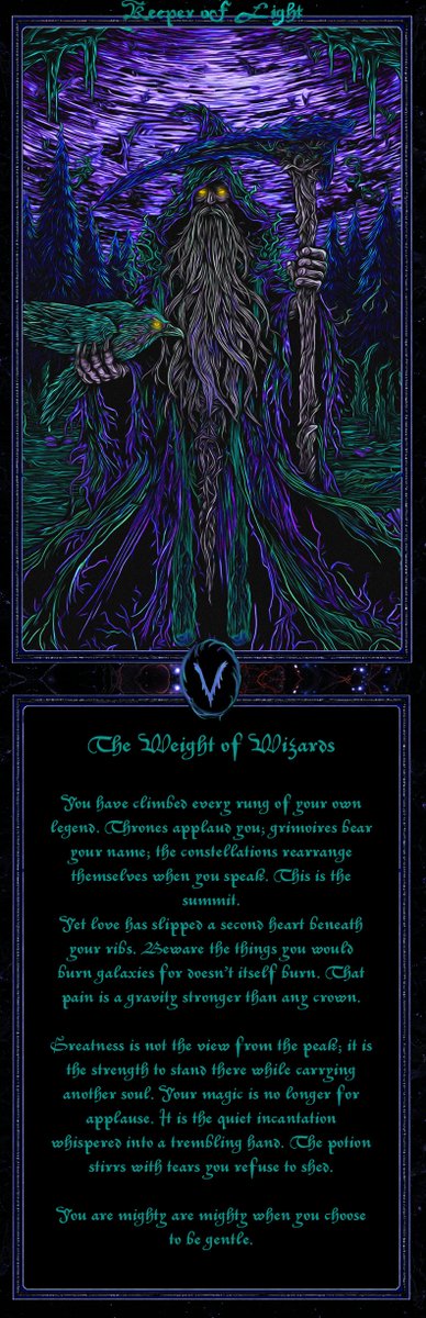 SundoArt's tweet image. Arise. 

I think we all know who this Keeper of Light was sent to, unless you live under a rock. 

Keeper of Light - The Weight of Wizards