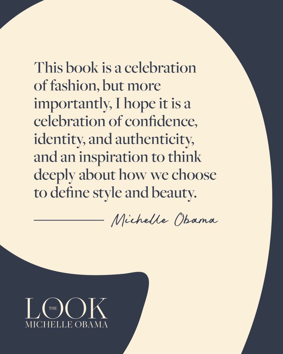 CrownPublishing's tweet image. THE LOOK—out today! 💙✨ Over her years in the public eye, Michelle Obama has used the beauty and intrigue of fashion to draw attention to her message. Now, she shares her style evolution, in her own words, for the first time.

Learn more at michelleobamabooks.com #TheLook