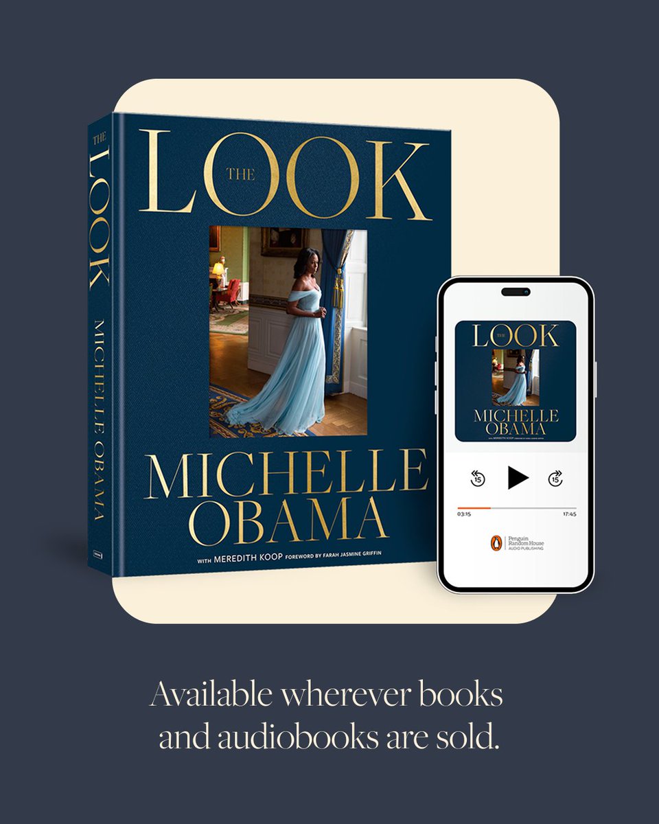 CrownPublishing's tweet image. THE LOOK—out today! 💙✨ Over her years in the public eye, Michelle Obama has used the beauty and intrigue of fashion to draw attention to her message. Now, she shares her style evolution, in her own words, for the first time.

Learn more at michelleobamabooks.com #TheLook