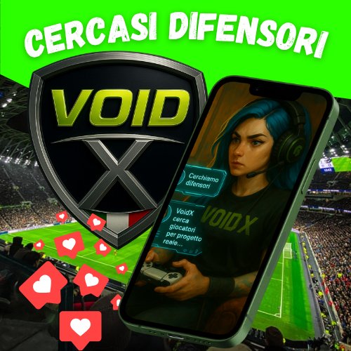<a href="/Lallasick26/">~ɭคɭɭครเςк26~</a> la Proplayer del team <a href="/VoidXtreme/">VOID X</a>  sta cercando difensori per ampliamento Rosa..
✅ Progetti reali
✅ Sponsor reali
✅ Team reale