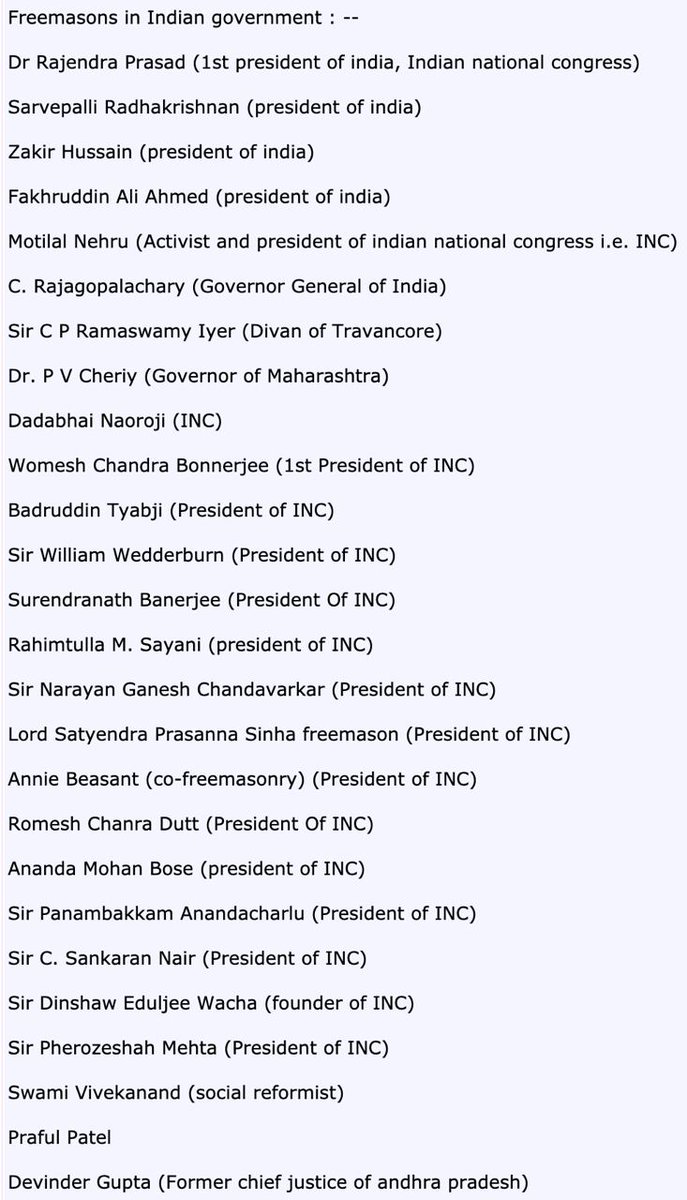 KappySSR's tweet photo. Knighted #Freemasons in #India government

Did you know Indians comprise the largest numbers in Freemason lodges worldwide? Now wonder why there's suddenly an #IndianInvasion in every country?

Qonnect the dots! Nothing is Qoincidence! Everything is Qonnected!

#Knighthood https://t.co/Gz81KnNqma