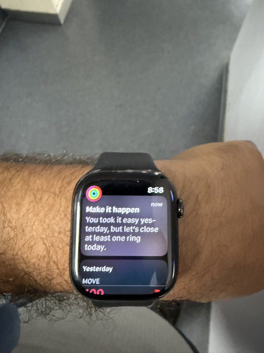 Took a much needed rest day yesterday and now I’m being shamed by my Apple Watch.