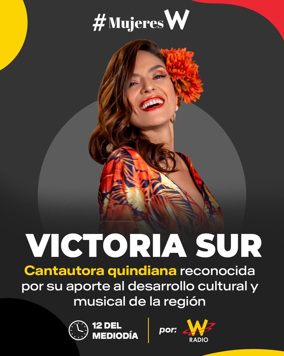 WRadioColombia's tweet image. ¡Ya comenzó #MujeresW! Conéctese con Rosario Gómez (@rosariogomez), Paula Bolívar (@paulabolivar) y Adriana Tono → wradio.com.co/programas/muje… 

Hoy nos acompaña Victoria Sur, Victoria Eugenia Hernández Urrea, cantautora colombiana, reconocida por su aporte al desarrollo cultural y…