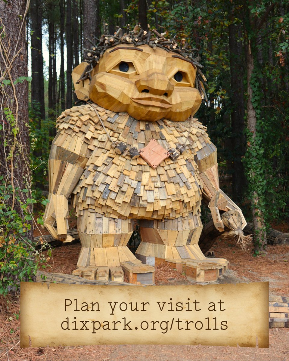 The Thomas Dambo Trolls have arrived at Dix Park! 🧌💚 Before you visit, check out these helpful tips to plan your adventure.

Plan your visit at dixpark.org/trolls