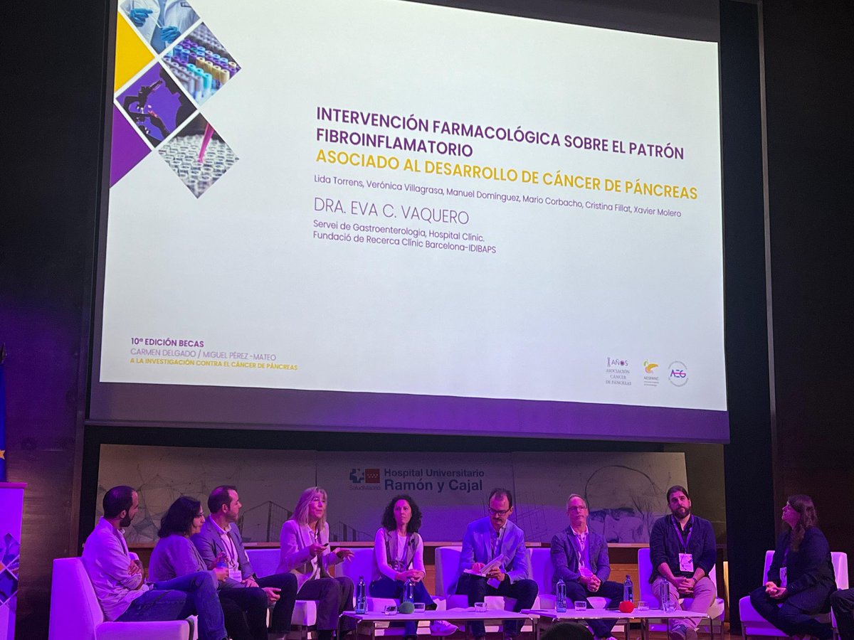 OGIPclinic's tweet image. Las doctoras @MoreiraR_Leti y @evaqueroraya han participado en la 10ª edición de las #BecasCarmenDelgadoMiguelPérezMateo, presentando proyectos de investigación en #CáncerDePáncreas

❗️#PREVENPANC ha sido becado!

Gracias a las asociaciones por su apoyo a la investigación!