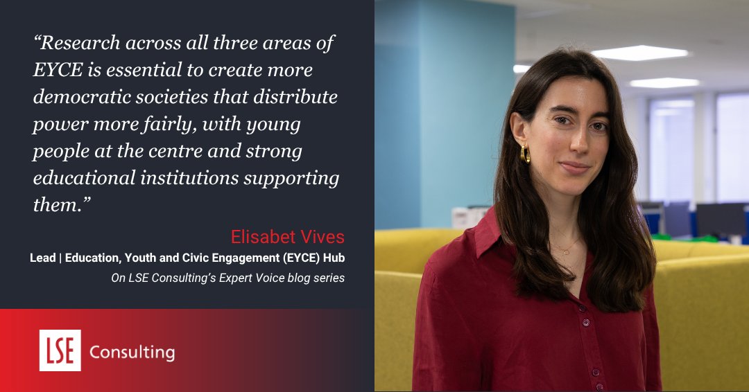 Discover how <a href="/elisabetvives/">Elisabet Vives</a>, lead of EYCE Hub at LSE Consulting, is shaping democratic futures through research and collaboration.
Read the full blog: lse.ac.uk/business/consu…
Connect with us to access world-class expertise from LSE. 🌟