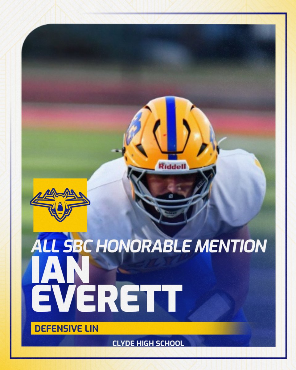 FlierFootball's tweet image. Congrats to Ian Everett on being named ALL SBC LAKE Honorable Mention Defensive Line.