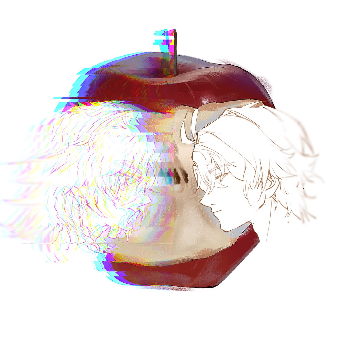 This apple seems really weird? It’s missing a half of it… #Phainon