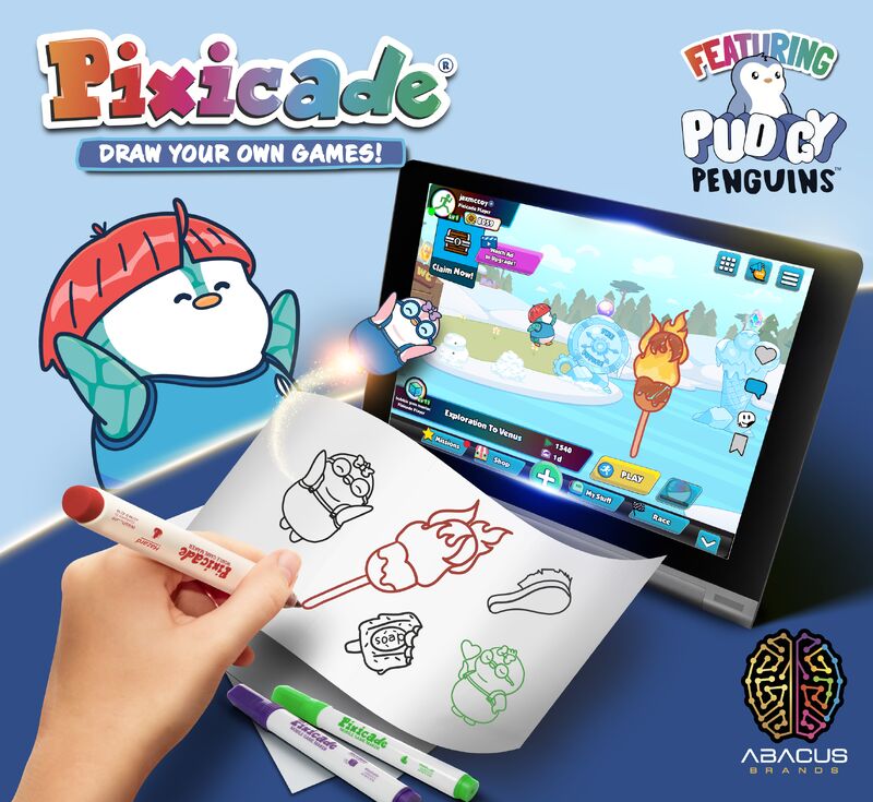 PudgyPartners's tweet image. Fun partnership coming with a really new draw your own gaming brand called Pixicade from @abacusbrands for @LilPudgys coming soon!
