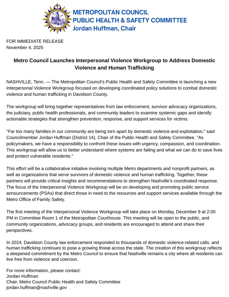 Councilman Jordan Huffman tweet media