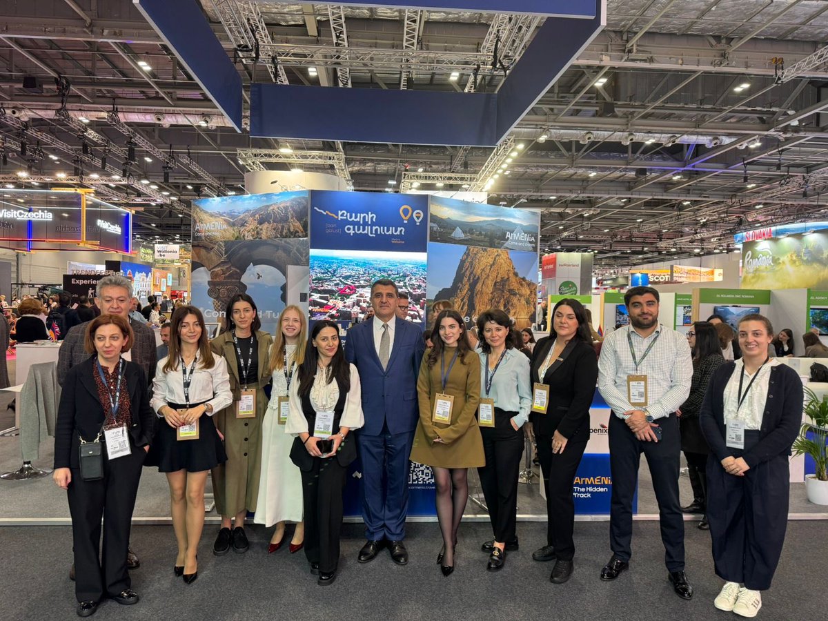 VaruzhanN's tweet image. Great to visit the Armenia Pavilion at the World Travel Market @ExceLLondon Excellent opportunity to showcase Armenia’s rich cultural heritage and growing tourism sector. Glad to see the Armenian Tourism Committee and many tour operators promoting Armenia as a top destination🇦🇲✈️