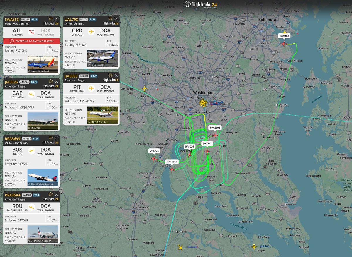 🇺🇸 – ÉTATS-UNIS

⚠️ Le trafic aérien est suspendu à l’aéroport de Washington pour des raisons de sécurité.

✈️ Les vols sont actuellement en attente ou déroutés vers d’autres aéroports.