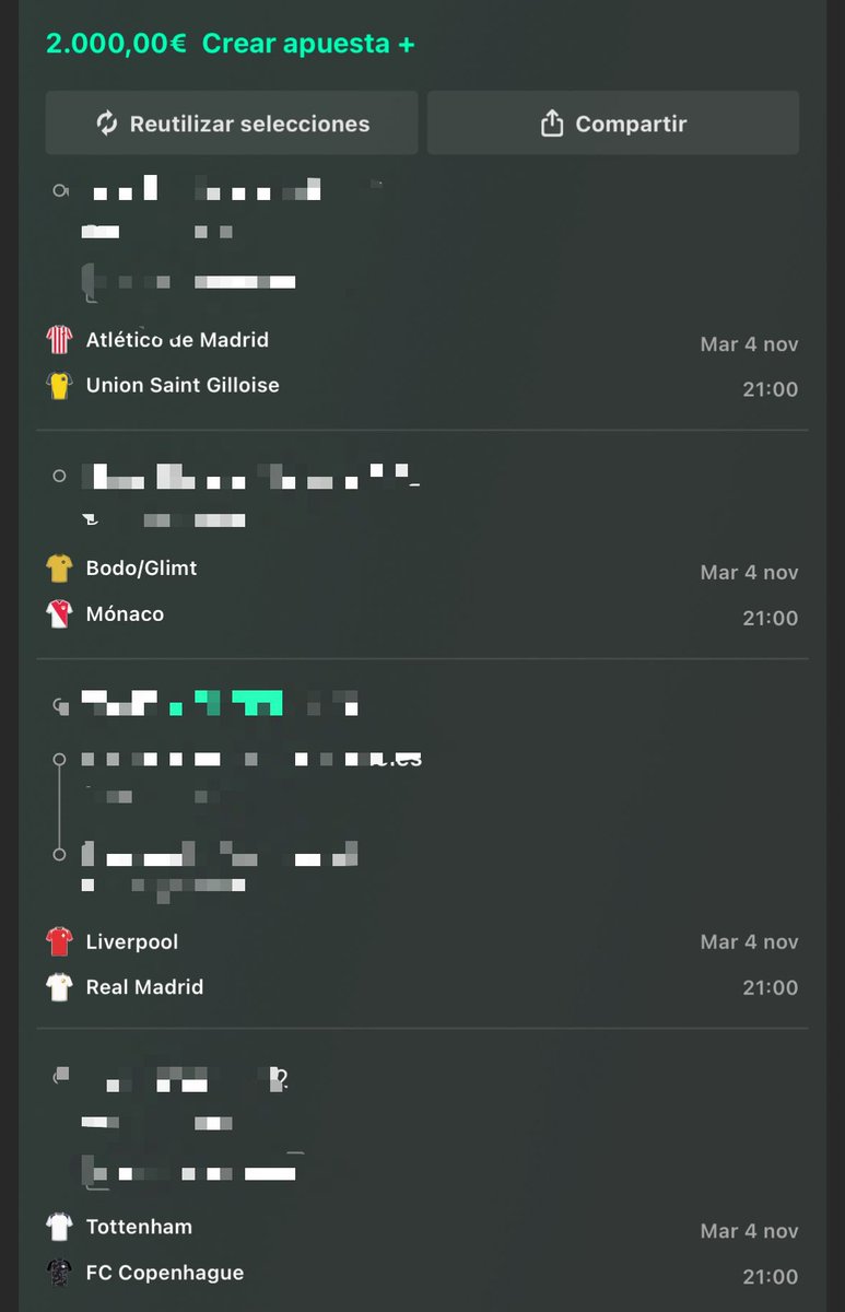 AdrianLipe's tweet image. ✅ COMBI CHAMPIONS LEAGUE CUOTA 50 🤯

Sí, has leído bien… cuota 50😳
Una locura que solo soltaré si este tuit llega a:

❤️ 100 likes
🔁 100 RT

Si lo logramos, la publico GRATIS en el canal 👉 bit.ly/TeamWestXOctub…

😀 ¡Si toca, repartiré la mitad del premio entre los que…