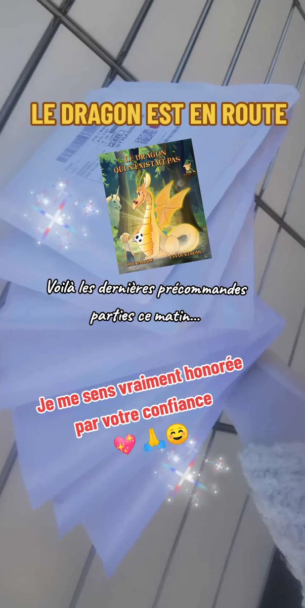 LiseBarrow's tweet image. LE DRAGON EST EN ROUTE
Voilà, les dernières précommandes sont parties ce matin…🤩
J’espère que cet album fantasy ravira le cœur des petits et de leurs parents !😍 
📕Tu veux découvrir cette aventure ? le lien est en bio…

#commandes #dragon #confiance #lecteurs #merci