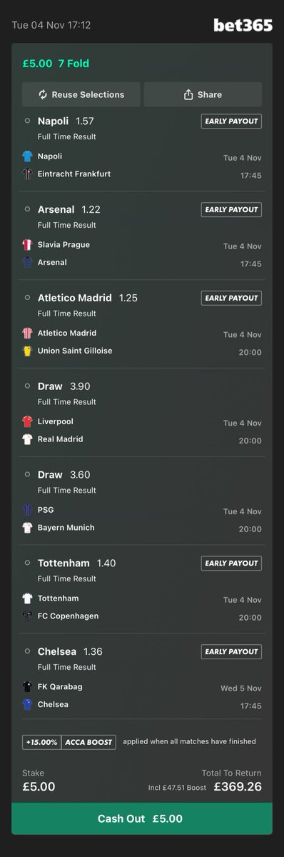 NizTips's tweet image. UCL 📈 64

Add To Your Bet Slip - bet365.com/s/r/RFg6N