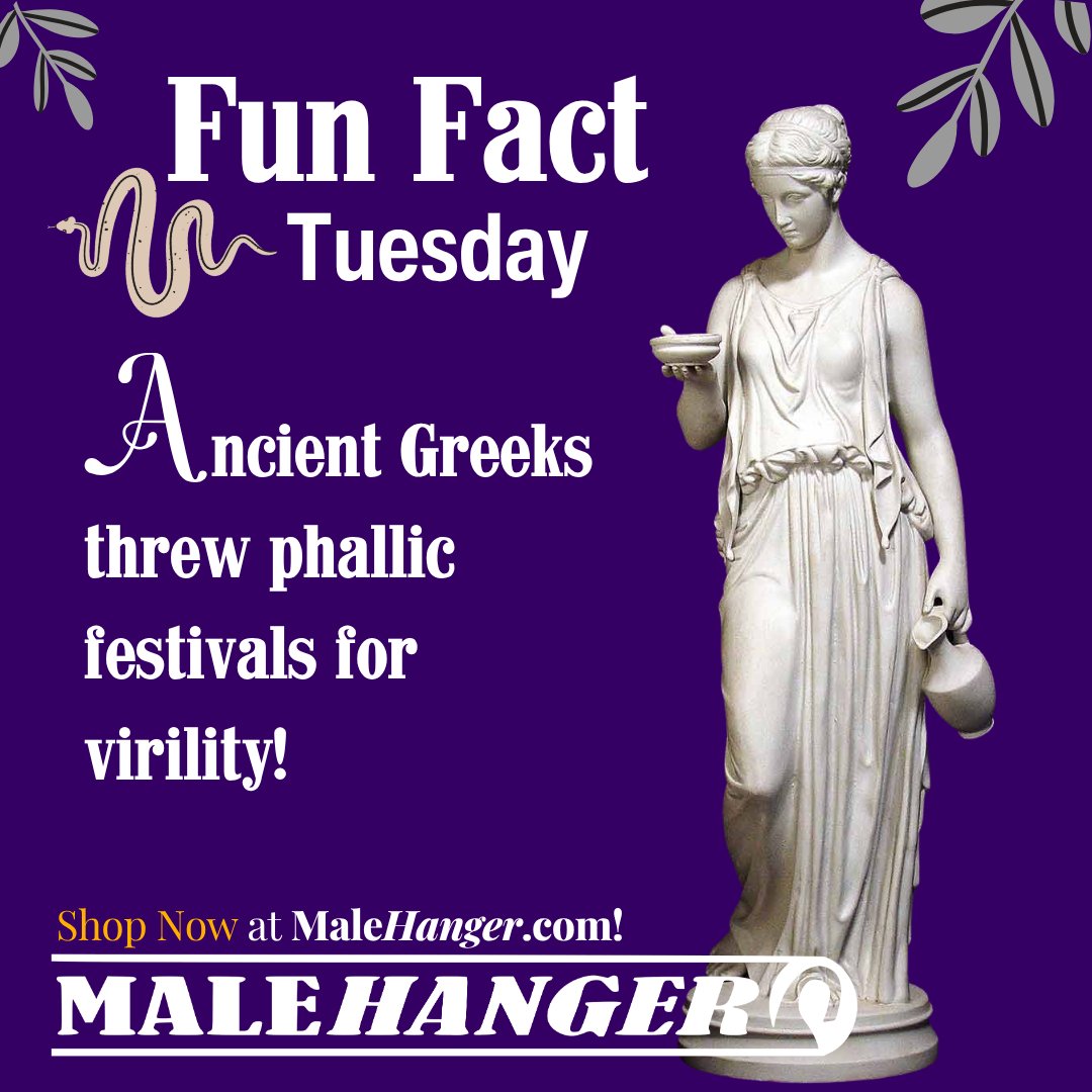 Ancient Greeks threw phallic festivals for virility! 🍇 Celebrate your strength! 
Shop with Malehanger.com. 
#PenisEnlargement #maleenhancement #SexualWellness #malehanger