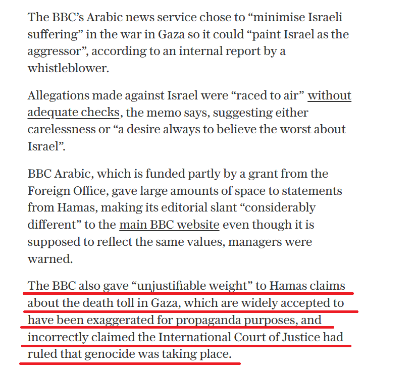 De #BBC gaf "ongerechtvaardigd gewicht" aan beweringen van Hamas. Weet je wie ook ongerechtvaardigd gewicht aan beweringen van Hamas gaf? [en nog steeds geeft] Inderdaad, "onze eigen" <a href="/NOS/">NOS</a>! Kritiek daarop wordt door Wilma Haan &amp; co echter hooghartig weggewuifd. 1/2 #biasedNOS ⭕️