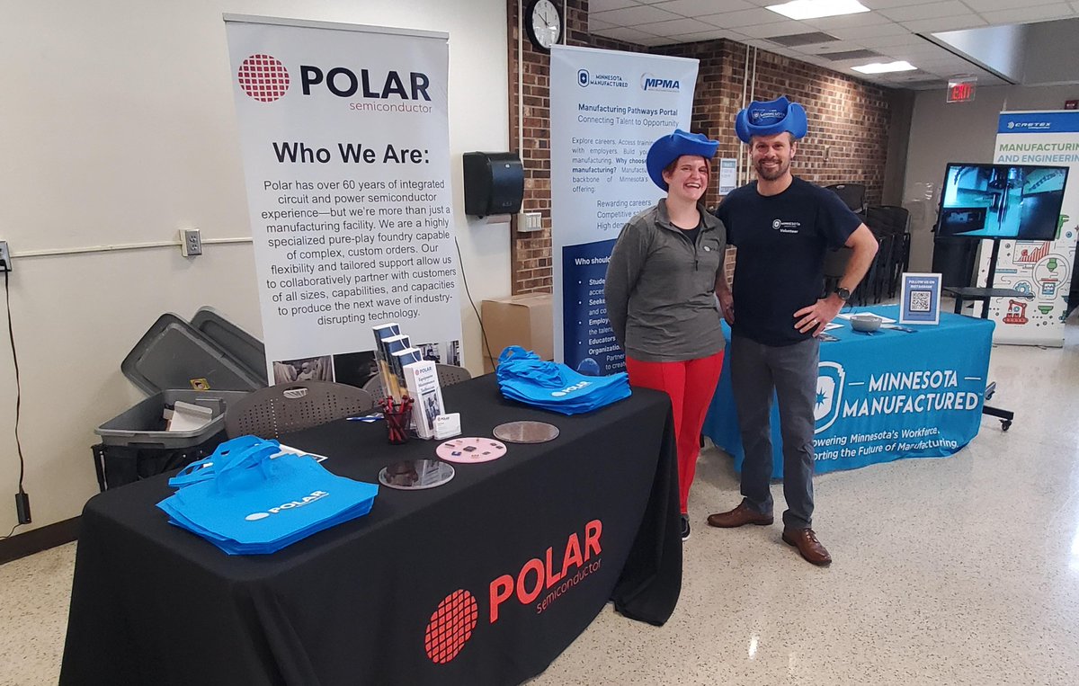 Last week, Polar joined MN manufacturers and workforce partners at the West Metro Manufacturing Exploration &amp; Career Event. Thanks to Hennepin Tech and <a href="/dctc/">DCTC</a> for bringing together so many bright minds!

#PolarSemiconductor #SemiconductorCareers #STEMCareers #ManufacturingCareers