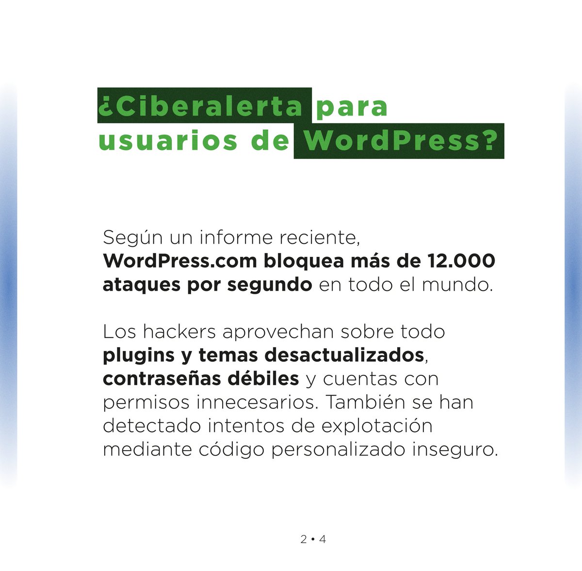 CASD_eSecurity's tweet image. 🌐 El peligro ya no proviene solo de grandes brechas o sofisticados hackers: muchas veces nace en lo cotidiano, un plugin desactualizado, una contraseña débil, una falta de autenticación doble. 

#WiFi #WordPress #SitioWeb #Ciberseguridad #CASD #InformacionSegura #SeguridadWeb
