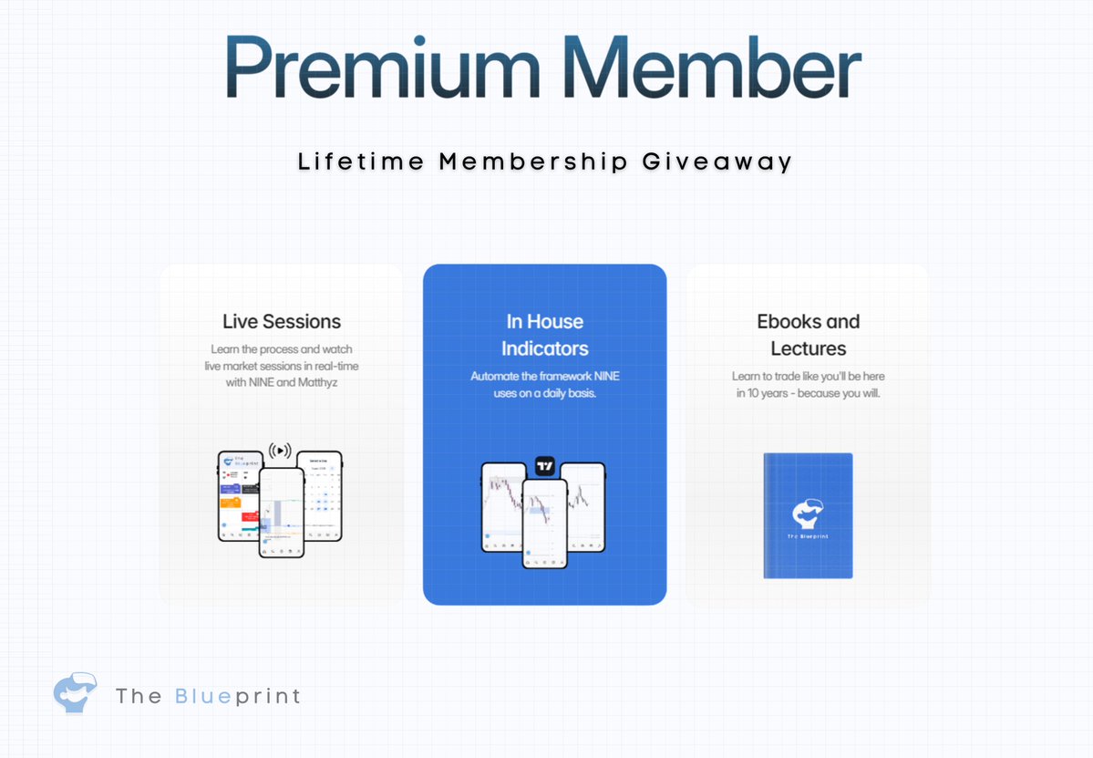 Access the Premium Membership with lifetime access

Completely free 🏆 

Like and repost
Comment The Blueprint for an opportunity to win
1 Winner will be announced on Friday 16:00EST