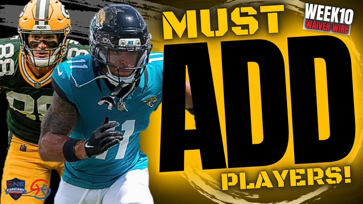 🚨NEW VIDEO🚨

WEEK 10 WAIVER WIRE

MUST ADD PLAYERS!!! 🔥

WATCH AND SUBSCRIBE LINK ⬇️

#NFL #FantasyFootball #NFLWeek10
<a href="/Chris_Chous/">Chris Chous</a>