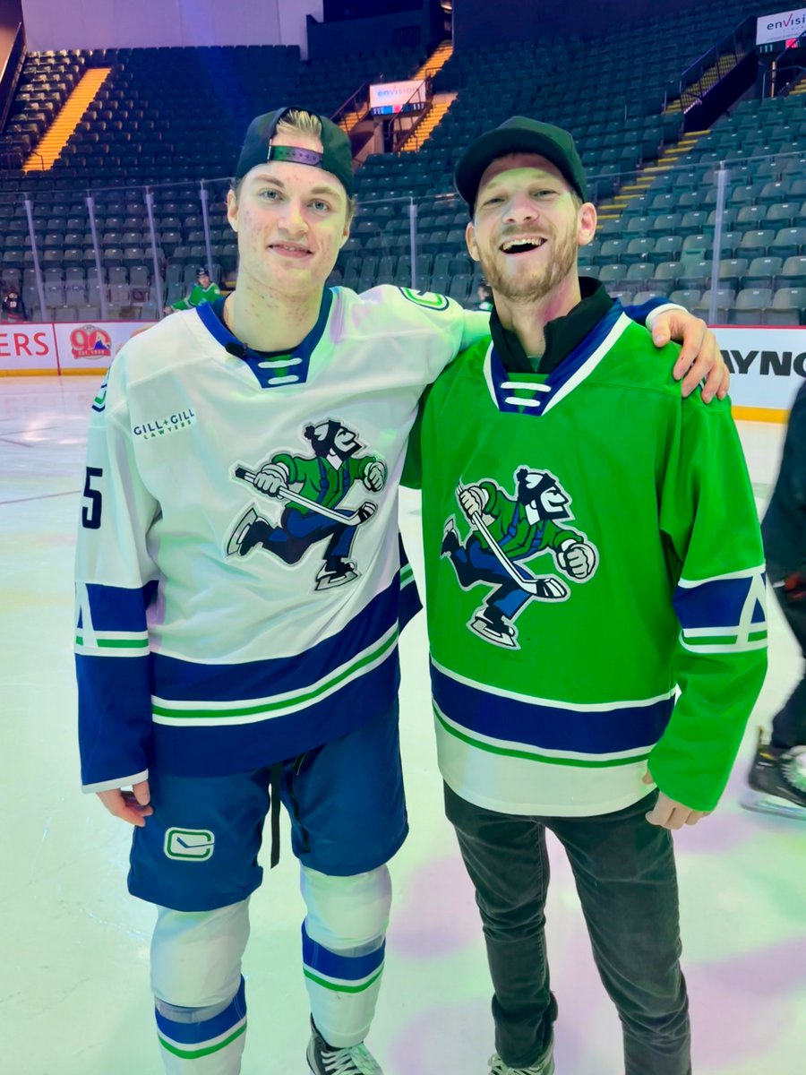 LukeVanzy's tweet photo. Congrats to Tom Willander on your first @NHL point! Well deserved. @Canucks https://t.co/ofNGa7gEzc