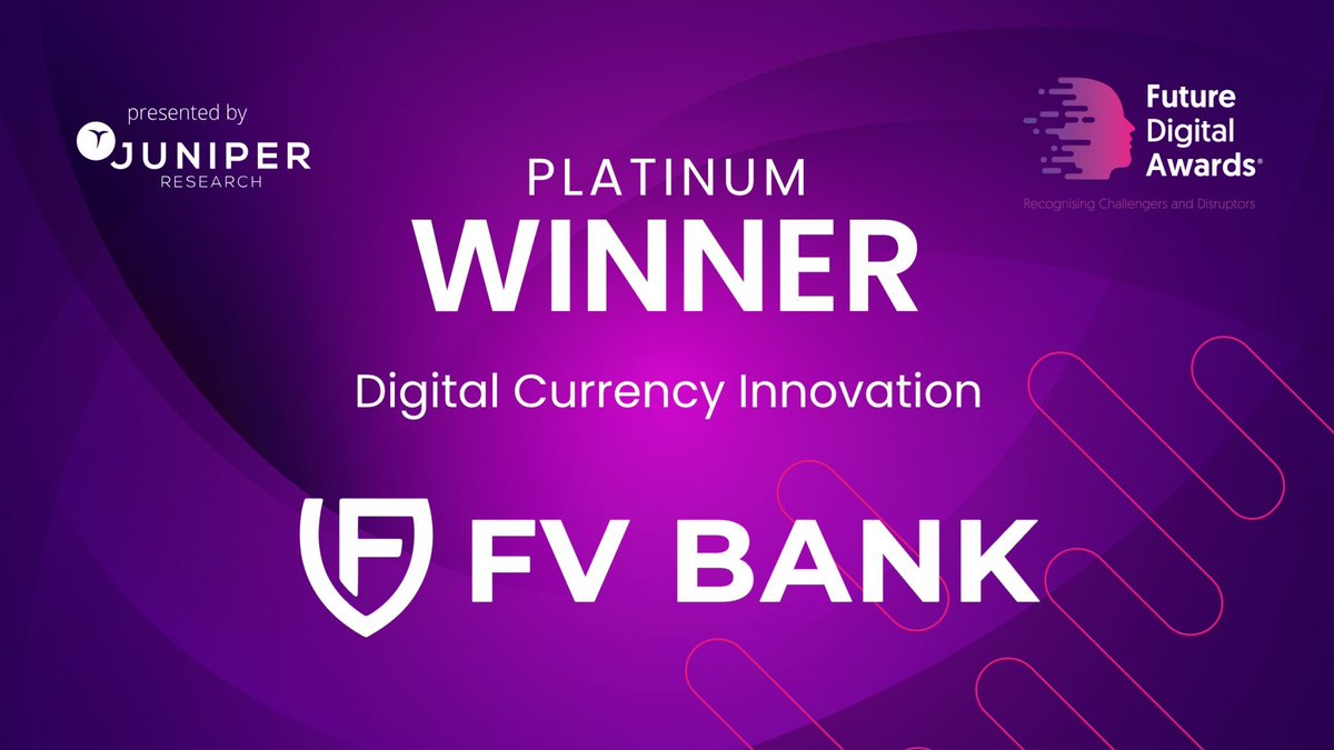 FV Bank has won Platinum Award for Digital Currency Innovation at <a href="/juniperresearch/">Juniper Research</a>'s Future Digital Awards 2025 🏆

Recognized for our #Stablecoin Direct Deposit &amp; Payments solution, bringing stablecoin transactions to the traditional banking world.

Proud moment for the FV Bank