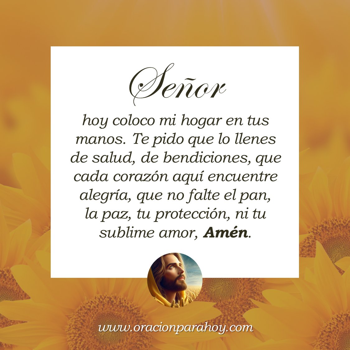 OracionParaHoy's tweet photo. ORACIÓN POR LA SALUD, LA FELICIDAD Y LA PROSPERIDAD DE TU HOGAR: Señor, en esta oración pongo en tus manos mi vida, mi familia y nuestro hogar. Por favor cuida de nosotros, bendícenos y danos salud, prosperidad y bienestar.

Haz esta oración en: https://t.co/jVZwJ5jLhH ✨ https://t.co/k6t6e84LJP