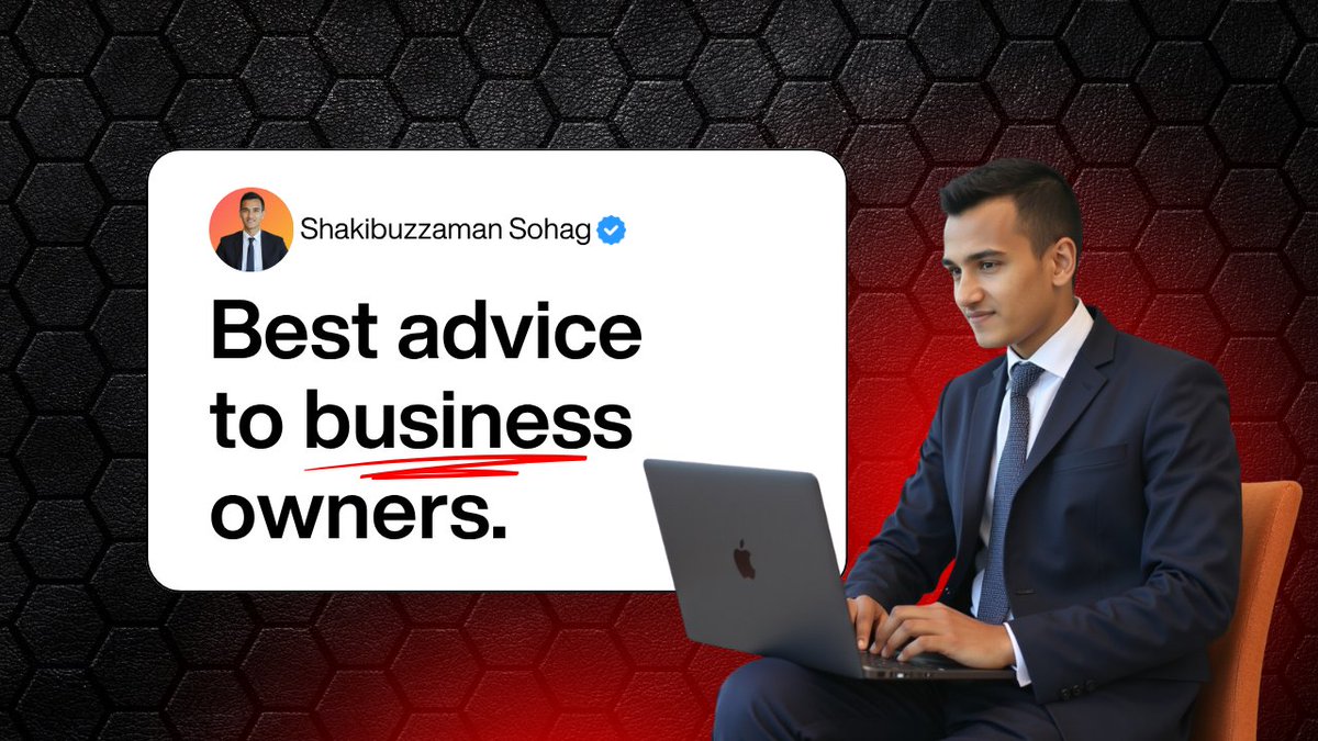 MdShakibuzzama4's tweet photo. Best Advice to Business Owners (That No One Talks About)

Every business owner dreams of growth, more clients, better sales, and a stronger online presence.

But here’s a hard truth: most businesses struggle not because of their products, but because of poor visibility.
#Business https://t.co/tld1SOG0jd