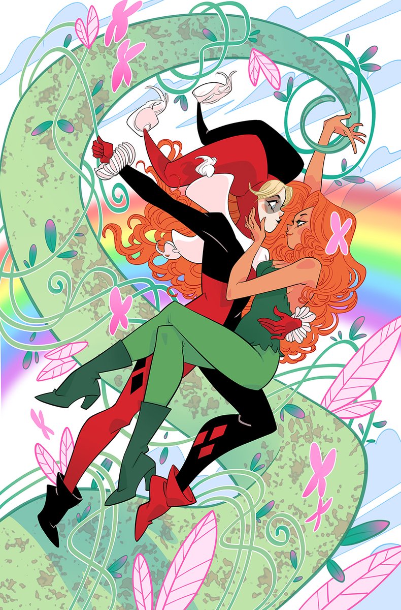Hello, I did a cover for #4 of HARLEY AND IVY: LIFE AND CRIMES 
by the great Erica Henderson @ericafails - I was so happy to be able to use my cute style. Harley &amp; Ivy are always the best to draw❤️
#dccomics #margueritesauvage #harleyquinn #poisonivy #cute #comicscover #comicsart