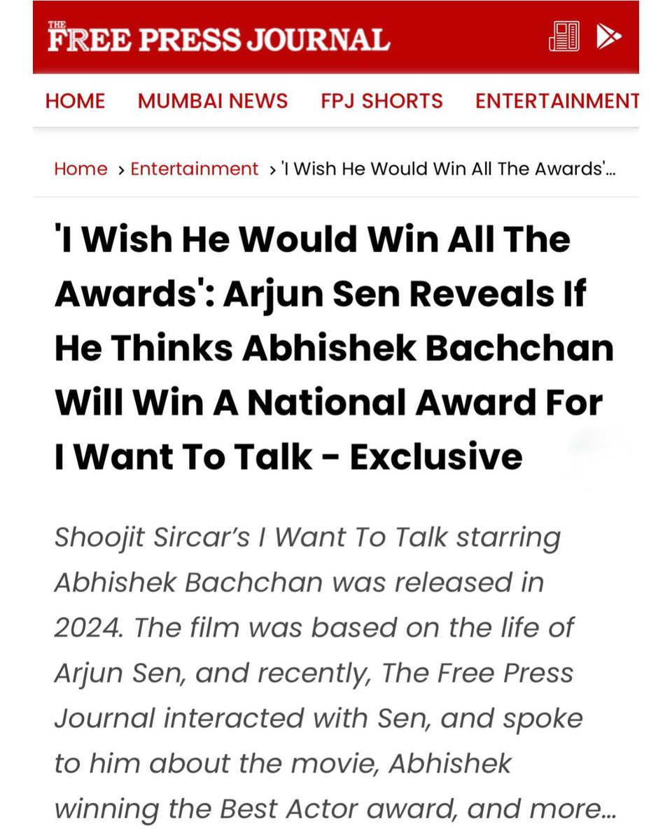 BachchanJrFC's tweet image. We couldn’t agree more! 🙌

#AbhishekBachchan #Bachchan #IWantToTalk #Bollywood #Movies #Films #ABCrew