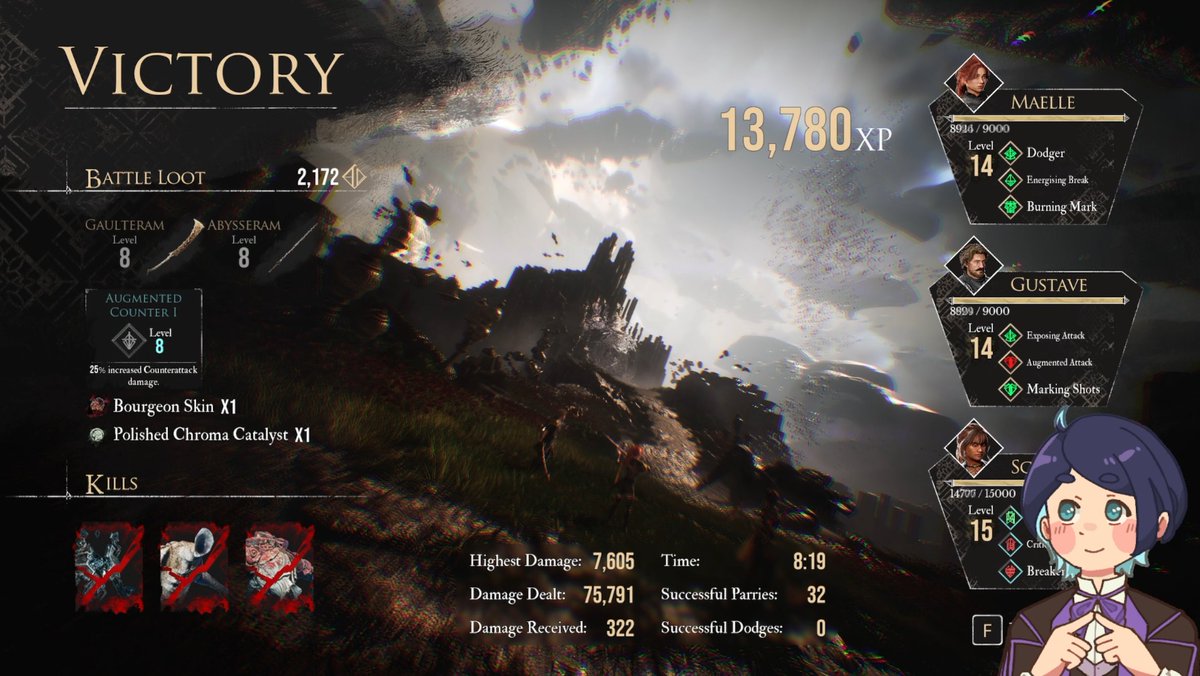 I usually dislike games where you're meant to lose a lot to opponents in order to learn the rhythm of dodging and parrying.

But somehow Expedition 33 just clicks for me. Fought  this Burgeon way sooner than I should have but kept going till I won... 40 mins later.