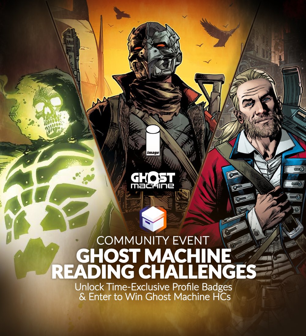 ComicGeeks's tweet image. Maybe instead of Turkey this year, pick Rook? We&apos;ve got a slew of new reading challenges inspired by the Ghost Machine universes of Rook: Exodus and The Unnamed. Plus, @GhostMachinePro community AMAs (Fabok this week), a Giveaway and more! Check them out on the Comic Geeks app.