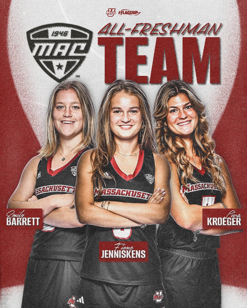 UMassFH's tweet photo. Freshman Squad 💪

Congrats to Emily, Fiene and Lina on All-Freshman honors!!

#RollUMass x #Flagship🚩 https://t.co/l6QRVgcIcR