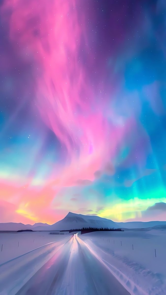 Brillee_Music's tweet image. Neon Northern Lights road trip magic. Tap &amp;amp; hold to download in 4K. Explore more premium wallpapers on Telegram/Pinterest via bio! #Aurora #PinkSky #Wallpaper

t.me/uhd_4kwallpape…
pinterest.com/Brillee_Music