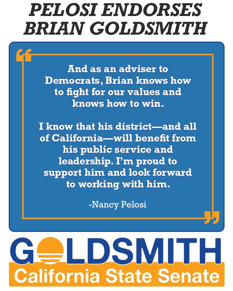 You know that when politicians say they are humbled, it usually means the opposite? Well, in this case, I am truly humbled by the support from <a href="/SpeakerPelosi/">Nancy Pelosi</a>.
