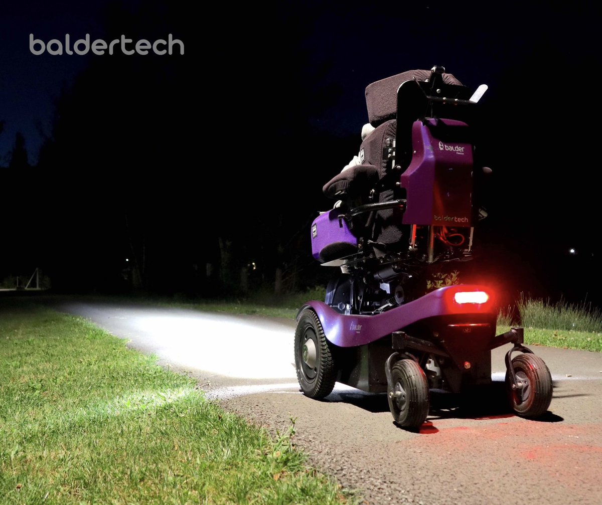 One of our most popular Balder accessories 💡. Hopefully, some of our #BalderCrew have been getting good use out of their headlights now that the darker evenings are here. These LED versions are a massive improvement over the incandescent bulbs of the past. 🔦🌃🦼