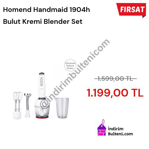 indirimbulteni's tweet image. 🚀 Homend Handmaid 1904h Bulut Kremi Blender Set

🏷 1.199 TL

👉 Link: app.hb.biz/DMK4QhOgK6Lm

⏰️ Stoklar tükeniyor❗️
🚩 #indirim #işbirliği 
🌋 #Homend