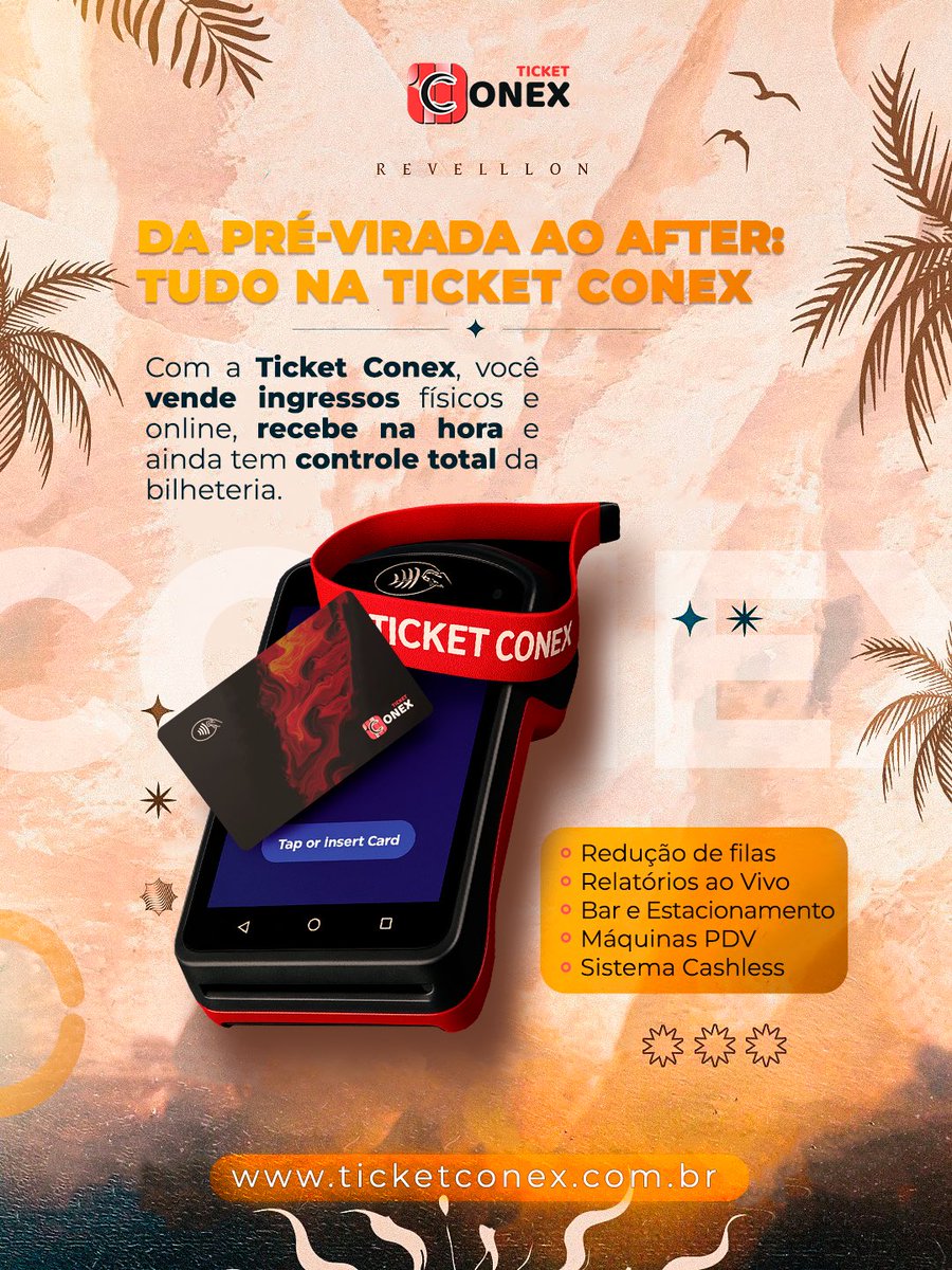ticketconex's tweet photo. • Redução de filas com acesso rápido e seguro
• Relatórios ao vivo em tempo real
• Integração com bar e estacionamento
• Máquinas PDV prontas pra ação
• ⁠Sistema cashless moderno e prático!

Organize, venda e brilhe neste Réveillon com quem entende de evento! 🥂 https://t.co/sIlHFuKXIp