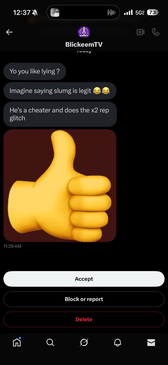 This random took the time out of his day to dm me about another man😂😂😂😂🍟