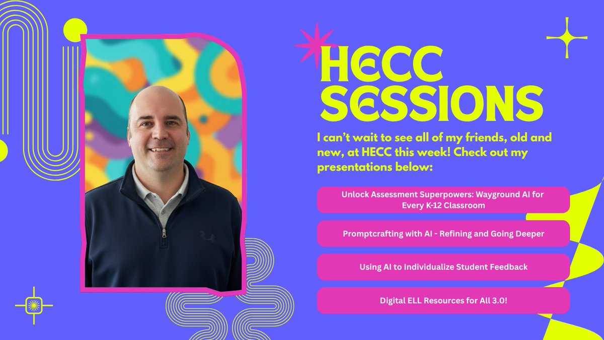 MrKline_EdTech's tweet image. I can't wait to see all my friends at the @hecc_conference over the next few days! All Wednesday afternoon I will be stuffed in the @iceindiana Room presenting on the sessions below👇🏼#INCE #HECC2025