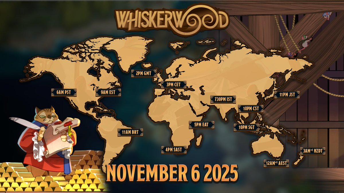 Just two more days until Whiskerwood hits Early Access!

This rodential city builder has been a labor of love for all of us. And we're so excited for you to experience everything it has to offer! 🐭💚

Check out this release map to see when it launches in your region.
