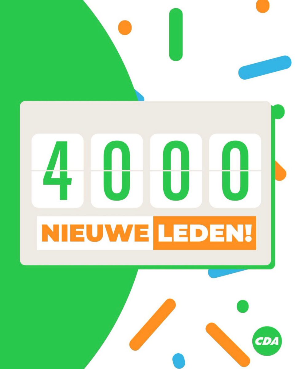 Cdaleudal's tweet photo. In ruim 20 jaar hebben we in één jaar tijd niet zo veel leden mogen verwelkomen! 🥳

En het jaar is nog niet voorbij. 😉 

Dus... waar wacht je op?
Sluit je aan bij het CDA. 🍏
👉 https://t.co/14KLfQz50l https://t.co/53KHHgqiTT