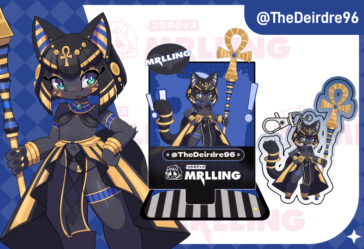 🍄 Hello everyone! 🍄
I'm doing a collab with <a href="/Mrl_Ling/">Mrl_Ling</a> !!
And now you can get an acrylic keychain or stand of Nubi the egyptian cat! :3

Use my code: Deird
and get 10% discount!

Here's the link to the shop:
mrlling.com/collections/Th…