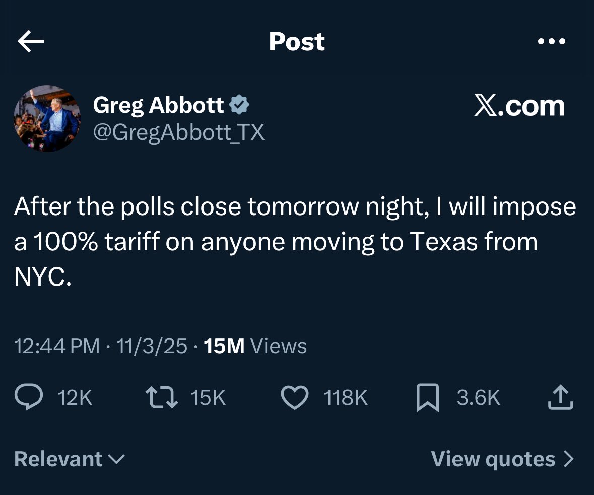 Two bordering states both with conservative Republican governors. One thinking ahead offering opportunity, the other performing for a small sector of his base. Glad to live and work in a state where our Gov welcomes opportunity.