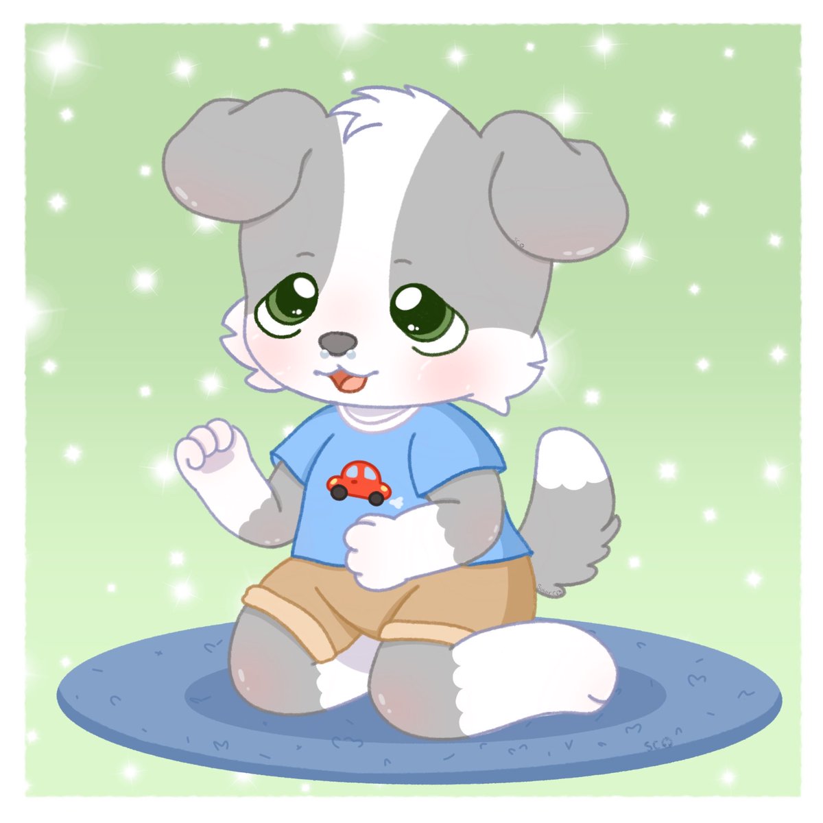 Fullbody comm for puppydork on bluesky!